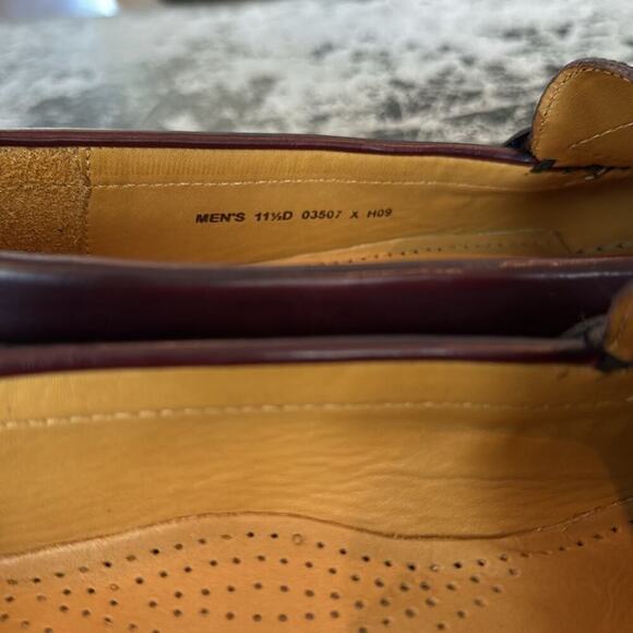 Cole Haan Burgundy Leather Tassel Loafers Size 11.5 - Picture 7 of 8